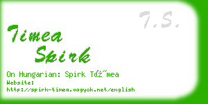 timea spirk business card